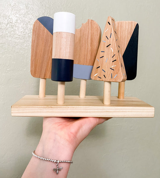 Wooden Popsicle Set - Painted
