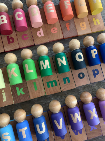Alphabet Peg Doll Set