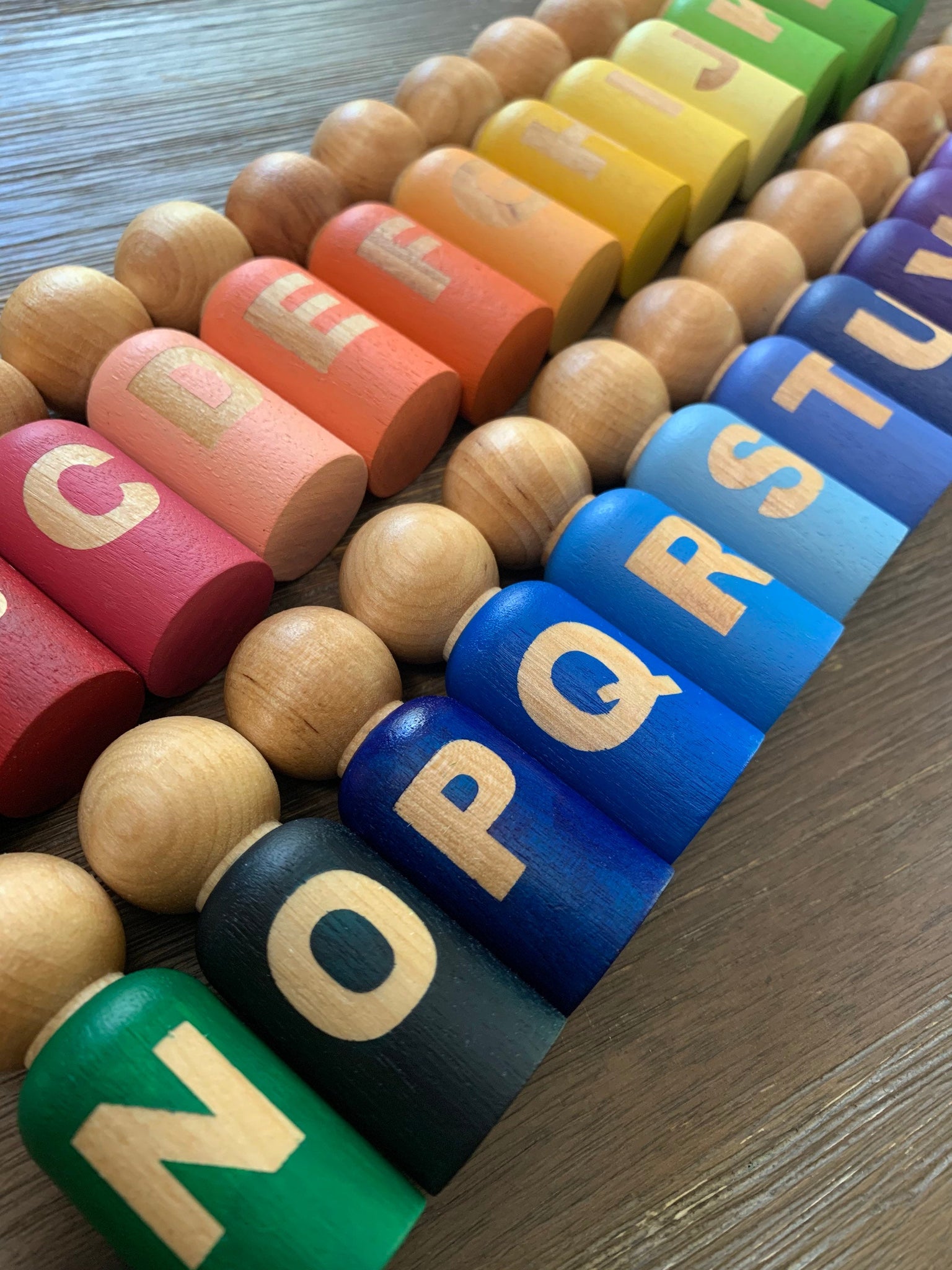 Alphabet Peg Doll Set