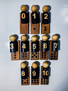 Minimalist Number Matching Peg Dolls - 0-10