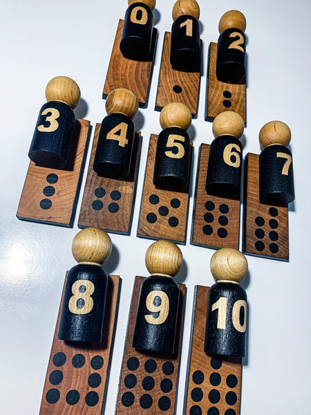 Minimalist Number Matching Peg Dolls - 0-10