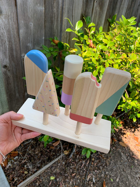 Wooden Popsicle Set - Painted